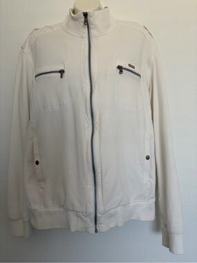 Men's Mondo White Zip Up Jacket - L